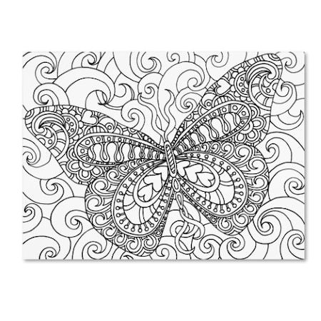 Kathy G. Ahrens 'Bashful Garden Butterfly Soaring' Canvas Art,24x32